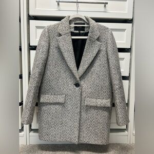 Maje Gray Herringbone Blazer